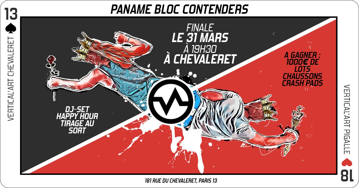 Finale Paname Bloc Contenders à Vertical'Art Paris Chevaleret, jeudi 31 mars 2022