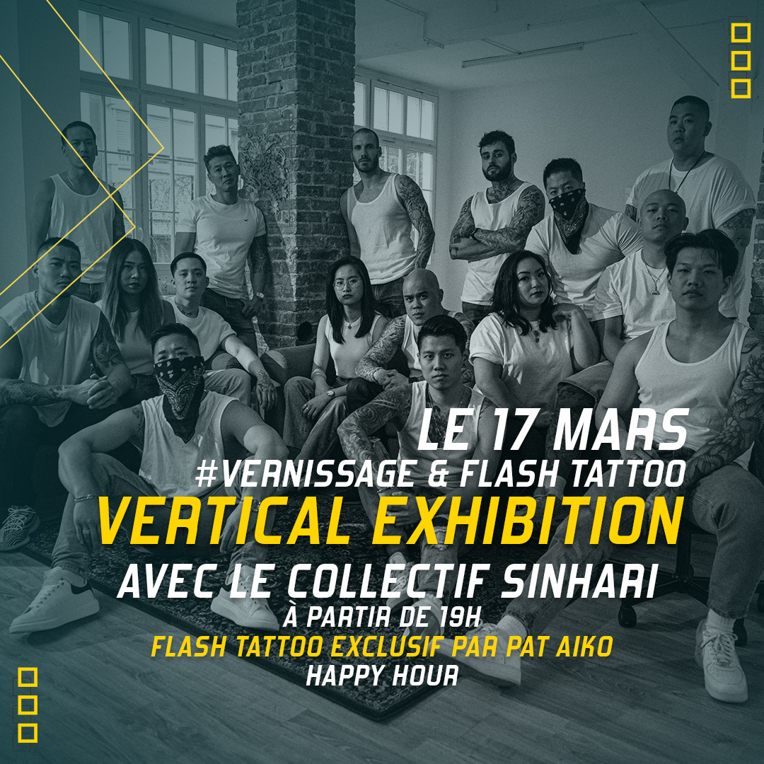 VA'Exhibition, vernissage & Flash tattoo vendredi 17 mars 2023 à Vertical'Art Chevaleret