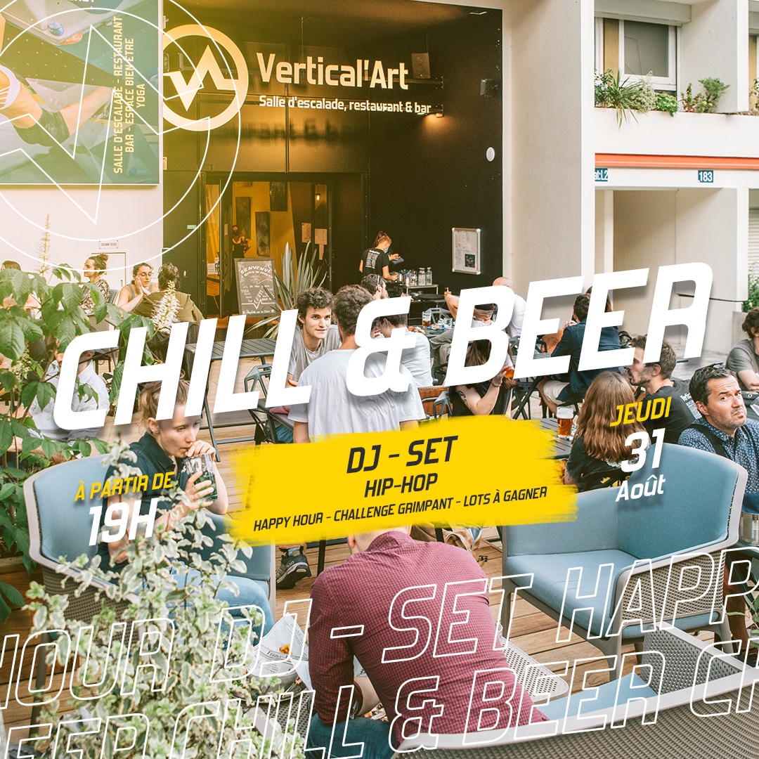 Chill & Beer à Vertical'Art Paris Chevaleret vendredi 31 août